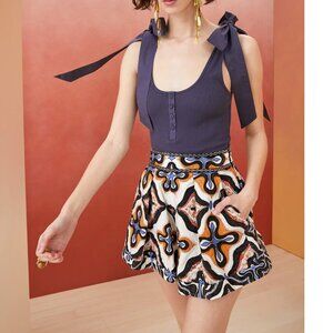 ULLA JOHNSON - Tariq High Waisted Shorts in Prism - Size 8